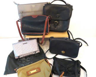 Lot 139: Assorted handbags and purses Fossil Coach Camuto
