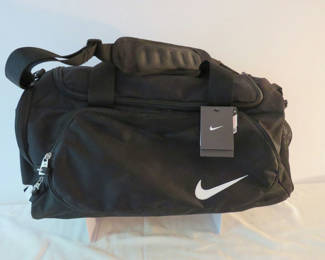 Lot 144: New with Tags Nike black duffel bag