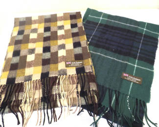 Lot 99: 2 Cashmere Fringed Scarves Scotland