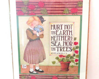 Lot 160: Mary Engelbreit 1989 Print Hurt Not the Earth