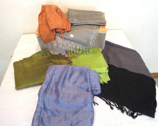 Lot 35: 6 Designer Silk Scarves