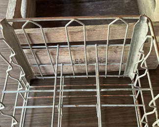 Lot 198: Metal Milk Crate And Wood Box