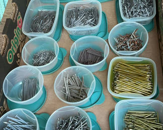 Lot 11: Assorted metal nails and hardware