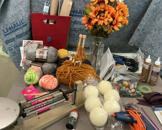 Lot 132: Craft supplies and tools assortment