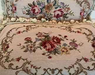 Lot 78: Hand Needlepoint Pillows