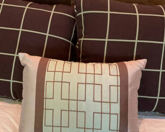 Lot 76: Chocolate And Mint Throw Pillows
