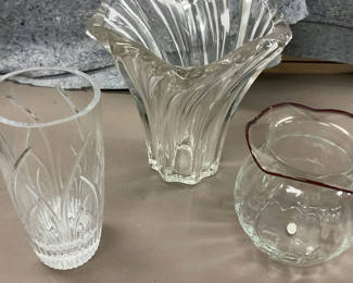 Lot 114: Three Pretty Glass Vases