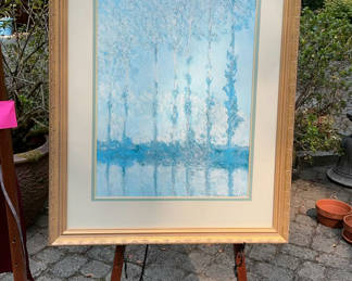 Lot 125: Large Framed Monet Print With Easel