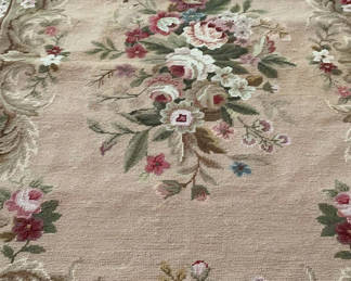Lot 73: Antique needlepoint Area Rug