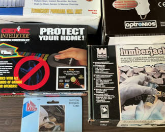 Lot 197: Assorted Garage and Home Improvement Tools and Accessories, All new in box