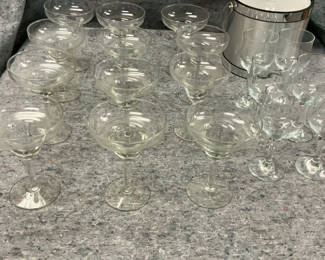 Lot 23: 12 Margarita Glasses, 6 Wine, Ice Bucket