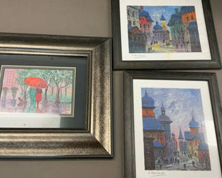 Lot 128: 3 Small Framed Art