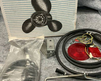 Lot 42: Small Boat propeller And Fuel Hose Assembly