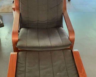Lot 172: Swedish wood Chair & Oman
