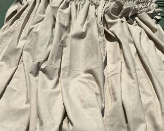 Lot 181: Window Treatments, ecru curtains