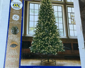 Lot 138: Boxed Pre-lit Slim Christmas Tree with Ornaments and Decor