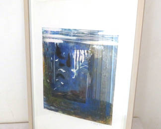Lot 147: Somerville in Blue Framed Art Signed S. Albert