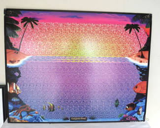 Lot 41: Vintage 3D Calypso Reef Magic Eye Poster on Foam Board