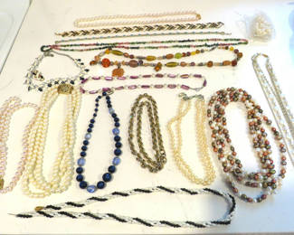 Lot 82: Large lot of Vintage Costume Jewelry Necklaces Monet