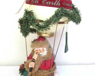 Lot 68: KSA Kurt Adler Santa in Hot Air Balloon 14"