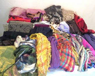 Lot 151: Huge Lot of Women's Scarves Some Designer