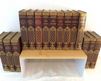 Lot 184: Multi Volumes of Modern Eloquence Leatherbound Books 1932