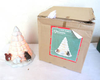Lot 61: Vintage Lighted Forest Friends Ceramic Christmas Tree 