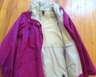 Lot 182: Ladies Magenta LL Bean Size M Rain Jacket