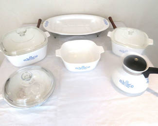 Lot 134: Large Lot of Sunflower Corningware Casserole Dishes