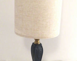 Lot 3: Vintage Art Nouveau Style Table Lamp Pottery and Brass Base