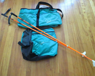 Lot 114: Norway Tryli Ski Poles with Powderline Ski and Boots Bags