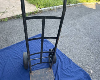 Lot 175: Two-wheeled black hand truck with base plate