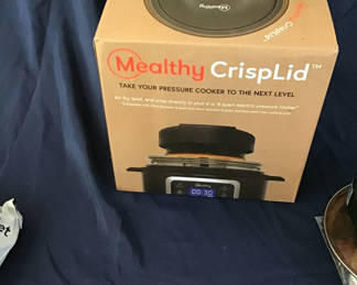 Lot 35: Mealthy CrispLid air fryer lid with gasket set and accessories