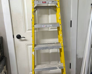 Lot 107: Werner yellow aluminum step ladder