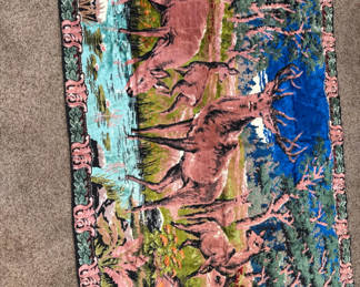Lot 28: Deer Motif hanging Decorative Rug