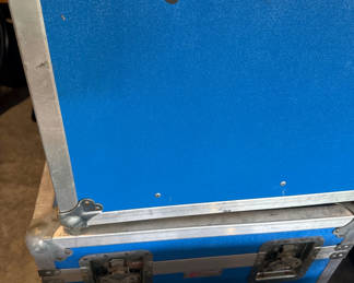 Lot 177: Blue flight cases with foam interiors
