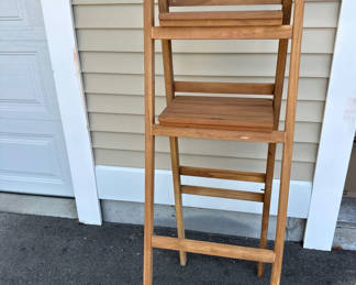 Lot 129: Wooden A-frame ladder