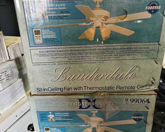 Lot 132: 2 Designer's Choice 52-inch Ceiling Fans with Thermostatic Remote Control