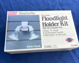 Lot 174: Two-Lamp Floodlight Holder Kit (Mason WeatherTite)