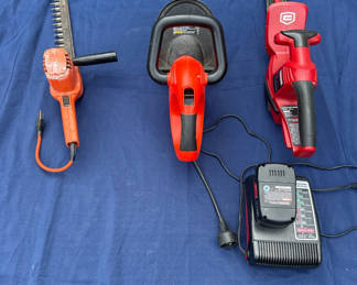 Lot 101: Hedge trimmers (corded and cordless) with charger