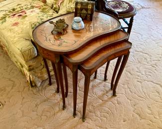 Painted French nesting tables
