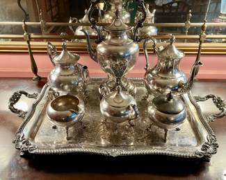 English silverplate tea service