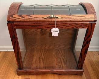 Leaded Glass Quilt Display Chest