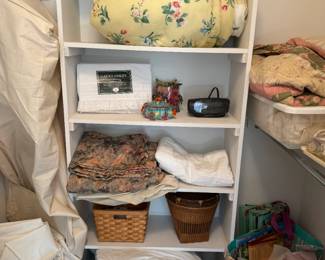 Bedding, White Shelf, Baskets