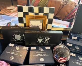 Mackenzie Childs Picture Frame, Coin Collection