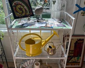Metal Shelf, Watering Can