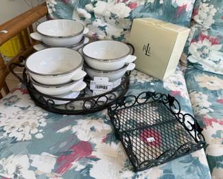 Ralph Lauren Continental Double Handled Soup Bowl Set