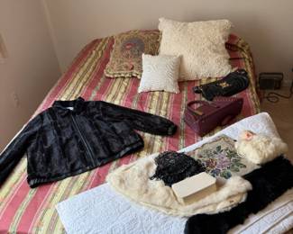 Clothing, Quilts, Purses, Decorative Pillows