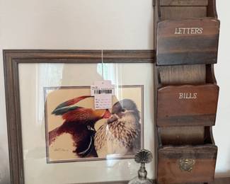 Letters & Bills Wooden Organizer, Carl R Sams II Framed Duck Photo