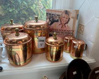 Martha Stewart Cookbook, Copper Canister Set